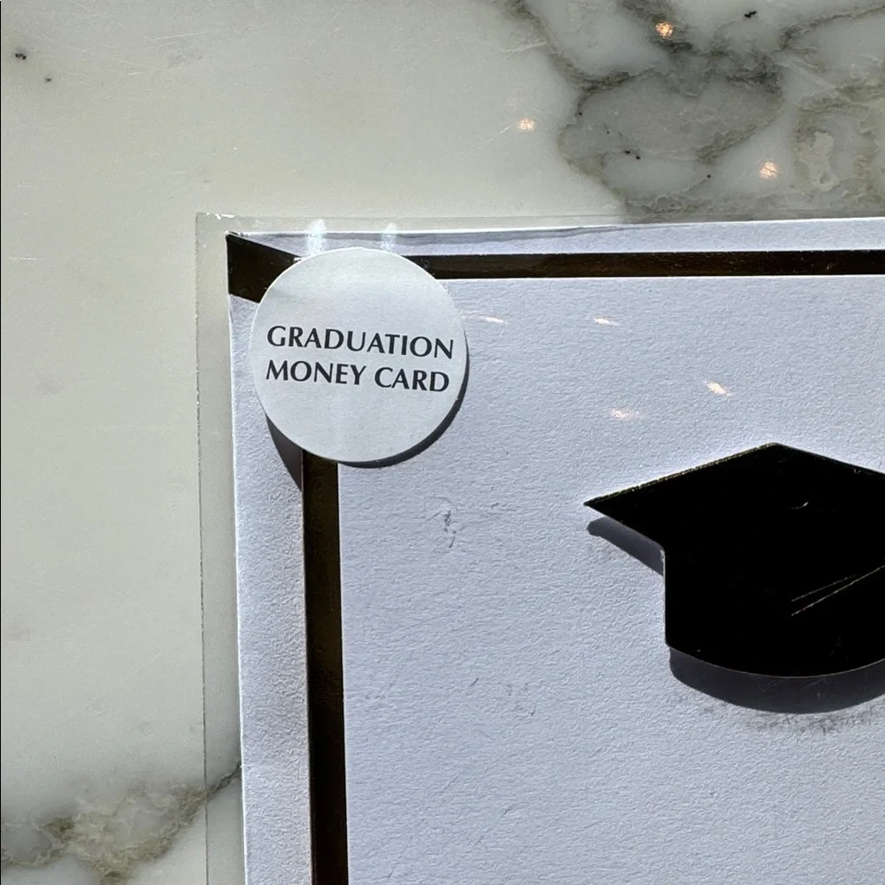 NIB Handmade Graduation Greeting Card Raised Cap Money Holder Gift Card Envelope